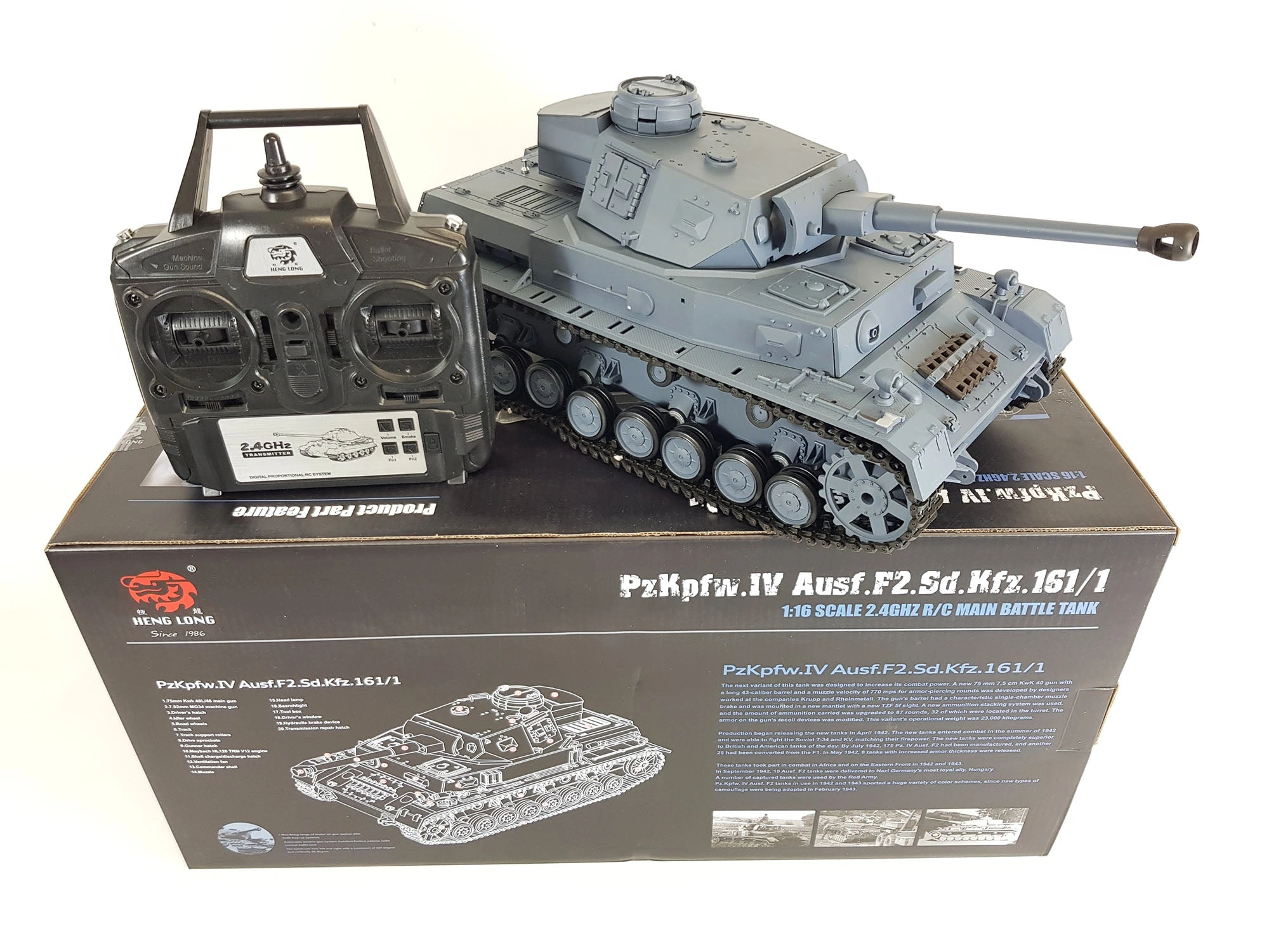 Heng Long 1/16 Panzer IV Tank BB Gun 2.4G Remote Control Action